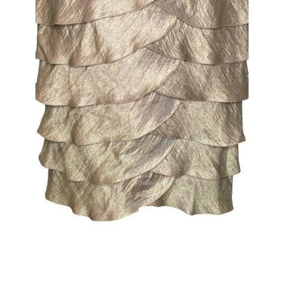 Adrianna Papell Rayon Champaign Cocktail Dress - Picture 4 of 13